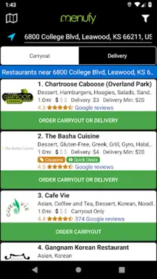 Menufy Food Delivery & Carryou android App screenshot 7